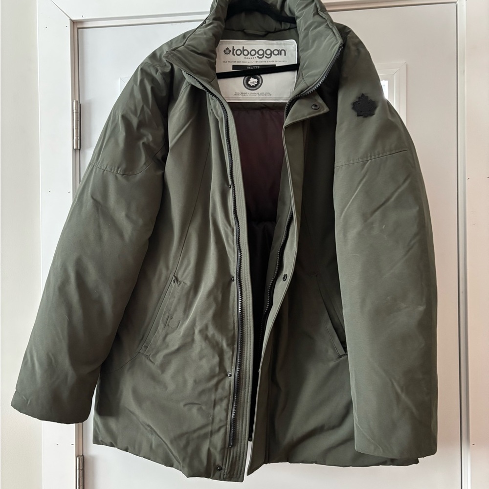 Men's Olive Green Insulated Ski Jacket